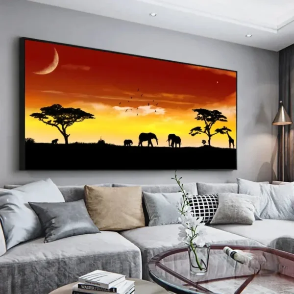 Peinture inspirée de la culture africaine contemporaine