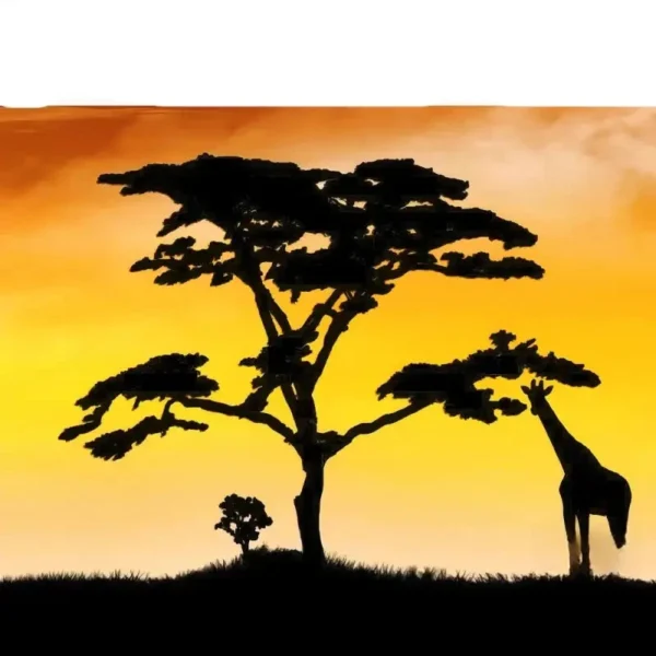 Tableau moderne représentant l'Afrique à travers l'art