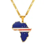 Pendentif en forme de carte de l'Afrique