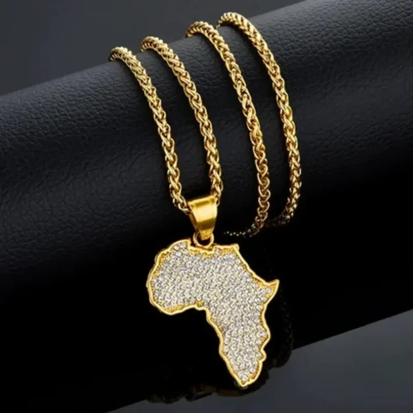 pendentif-carte-afrique-diamant-1 Pendentif Afrique en forme de carte avec diamant