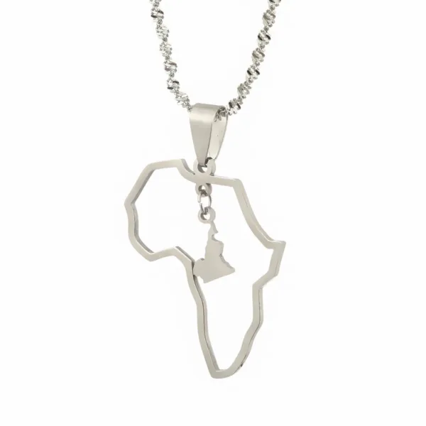 Accessoire or carte Afrique, élégant et culturel