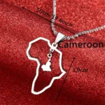 Pendentif carte Afrique en or, symbole d'identité