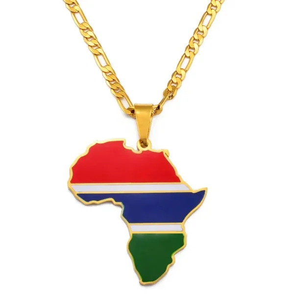 pendentif-carte-afrique-gambie-1 Pendentif Carte Afrique - Gambie en métal argenté