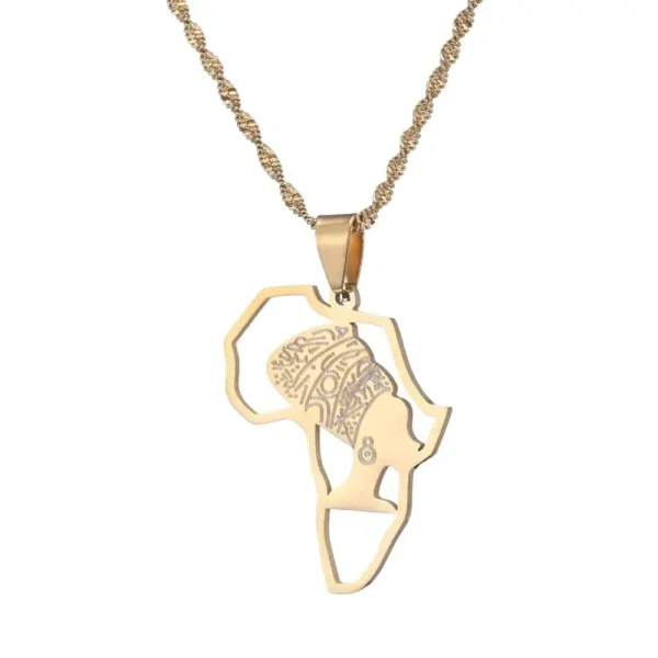 pendentif-carte-afrique-nefertiti-1 Pendentif Afrique Néfertiti en forme de carte