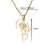 Bijou pendentif Afrique, silhouette de la carte continentale