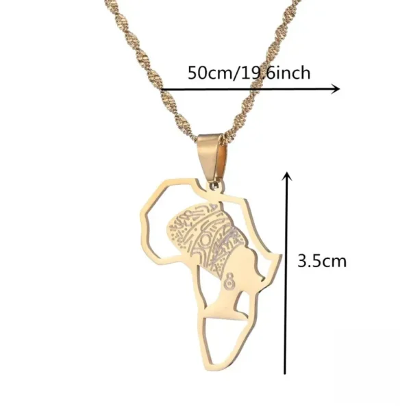 Bijou pendentif Afrique, silhouette de la carte continentale