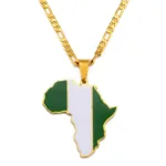 Pendentif Carte Afrique - Design Nigéria élégant