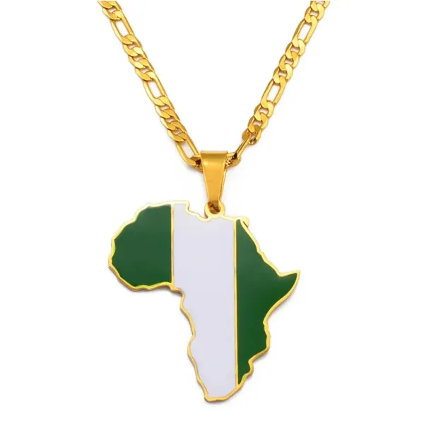 pendentif-carte-afrique-nigeria-1 Pendentif Carte Afrique - Design Nigéria élégant