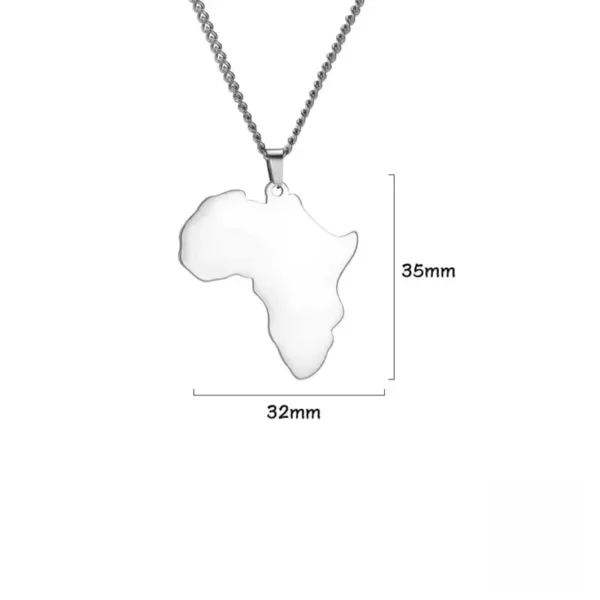 Pendentif Afrique en forme de carte et cœur