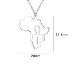 Bijou Afrique avec carte stylisée et cœur