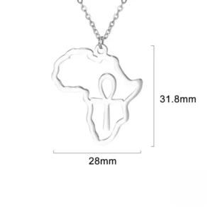 Bijou Afrique avec carte stylisée et cœur