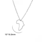 Accessoire Afrique : pendentif carte et cœur