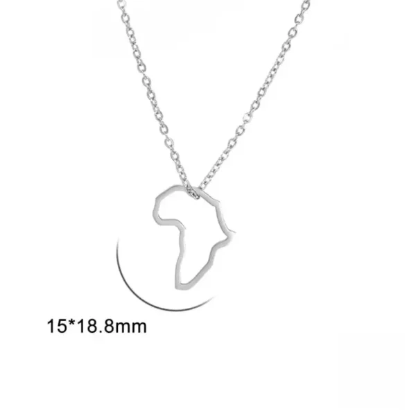 Accessoire Afrique : pendentif carte et cœur