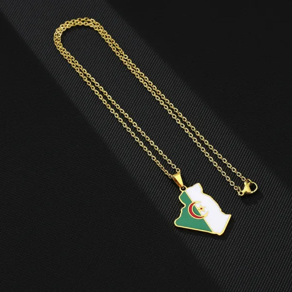 Pendentif carte géographique de l'Algérie