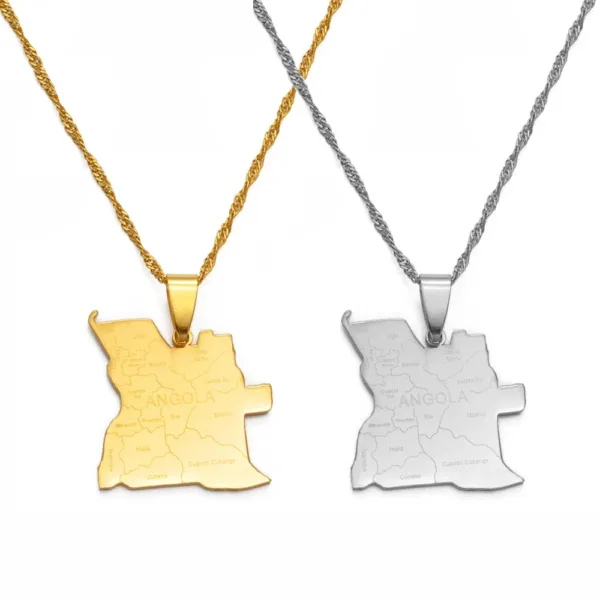 Accessoire unique représentant l'Angola en pendentif