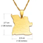 Bijou pendu illustrant la forme de l'Angola