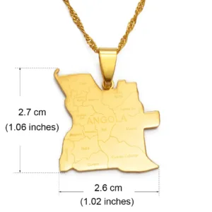 Bijou pendu illustrant la forme de l'Angola