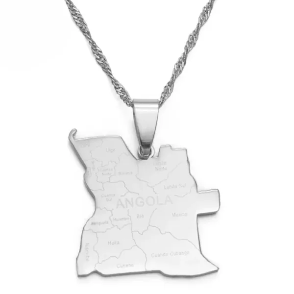 Pendentif Angola, design inspiré de la géographie africaine