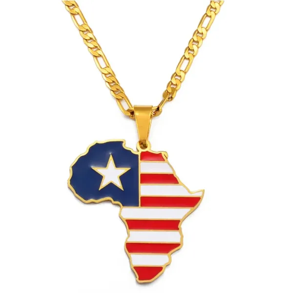 pendentif-carte-du-liberia-1 Pendentif Carte du Libéria en métal unique et stylé