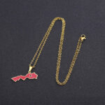 Pendentif Afrique, carte du Maroc, accessoire tendance