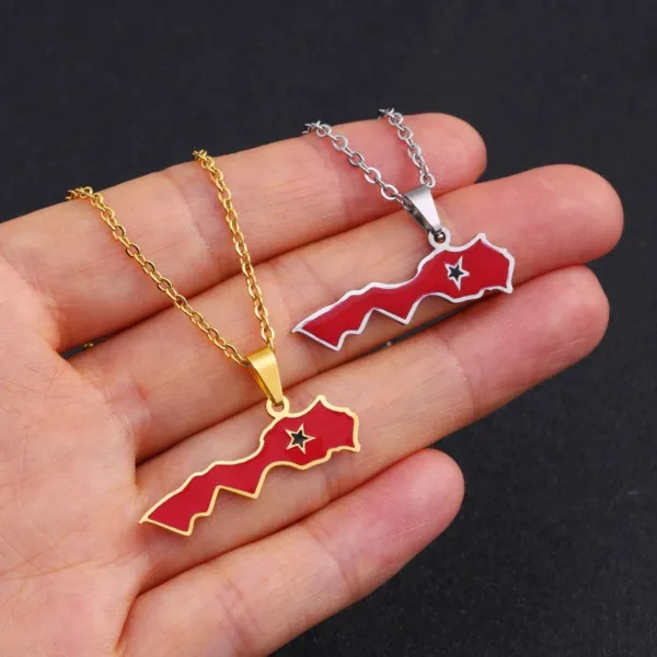 Accessoire en forme de carte du Maroc, cadeau idéal
