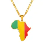 Pendentif Drapeau Mali en métal