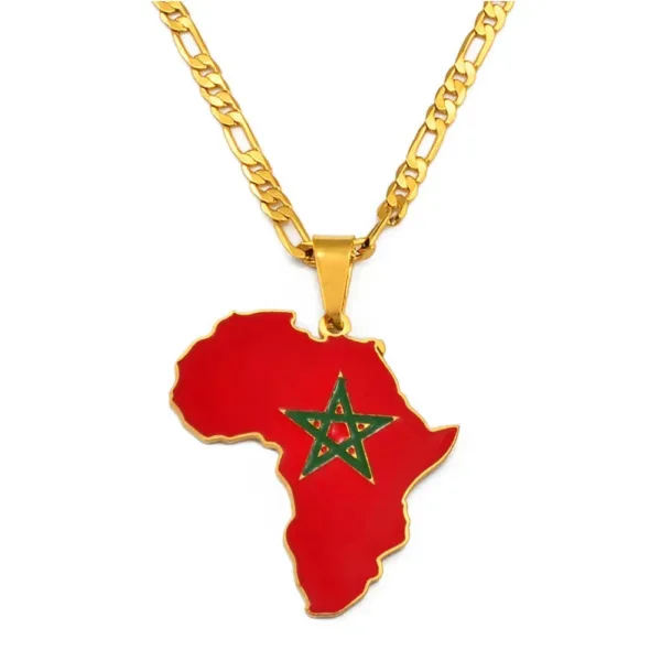 pendentif-drapeau-maroc-1 Pendentif Drapeau Maroc en métal élégant et coloré