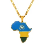 Pendentif Drapeau Rwanda en hommage à la culture africaine