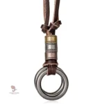 Pendentif Tribal en Cuir Cordon