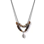 Pendentif Tribal Tête De Mort en style africain