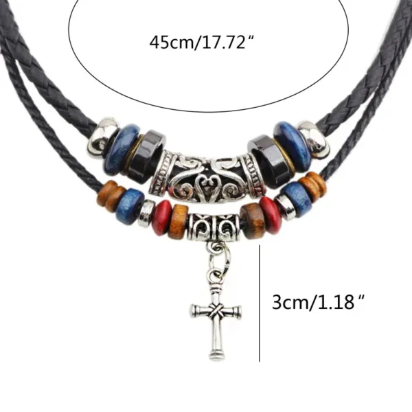 Bijoux africains, pendentif en croix au style tribal vintage