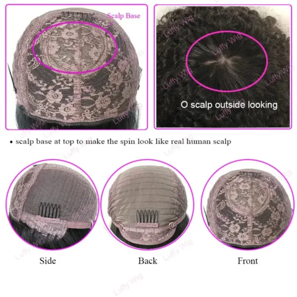 Perruque Afro avec des boucles définies, facile à coiffer