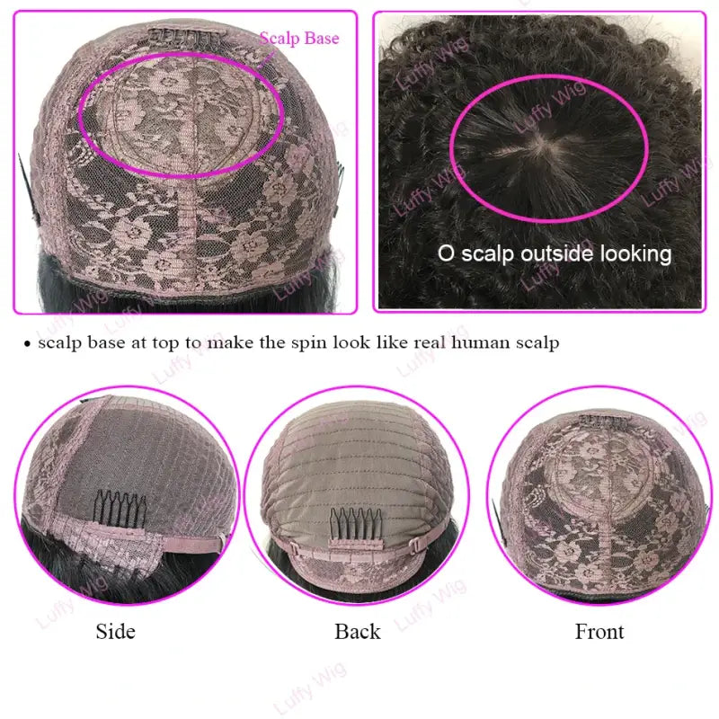 Perruque Afro avec des boucles définies, facile à coiffer