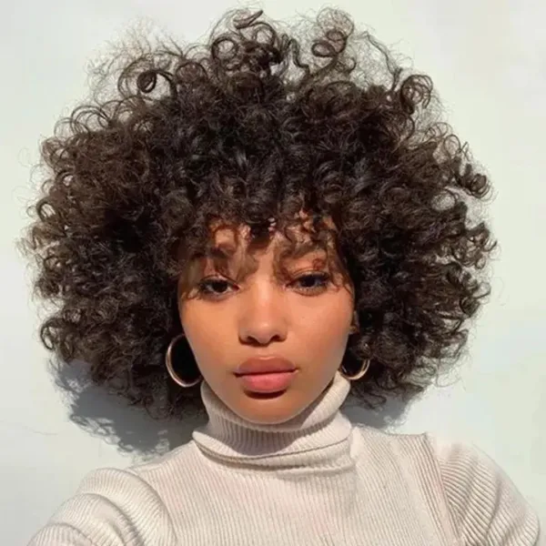 Perruque Afro courte, idéale pour un changement rapide de style