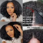 Perruque Afro en V, coiffure audacieuse et charmante