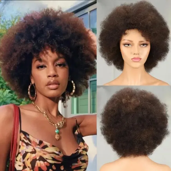 Perruque afro légère et facile à porter
