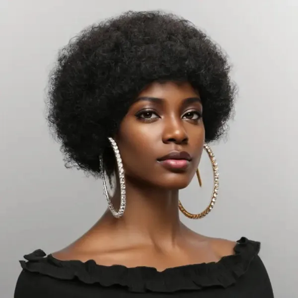perruque-afro-kinky-curly-1 Perruque Afro Kinky Curly, cheveux bouclés et volumineux
