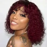 Perruque afro volume marron intense