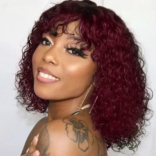 Perruque afro volume marron intense