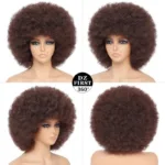 Perruque Afro naturelle en fibre synthétique