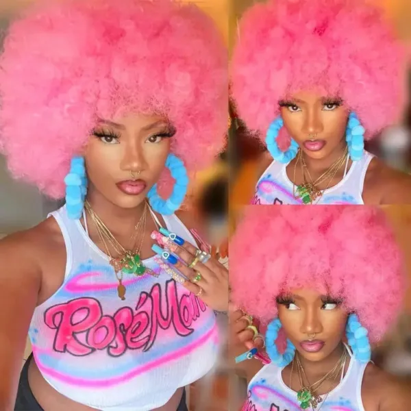 Perruque Afro avec effet dégradé
