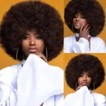Perruque Afro avec finitions soignées