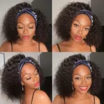 Perruque afro volumineuse avec bandeau confort