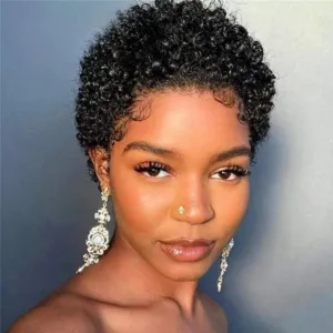 Perruque Afro Cheveux Courts élégante et stylée