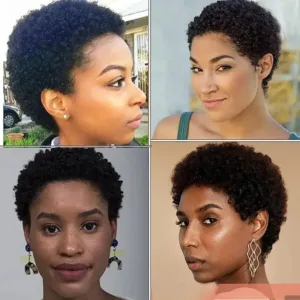 Coiffure Afro courte pour un style dynamique