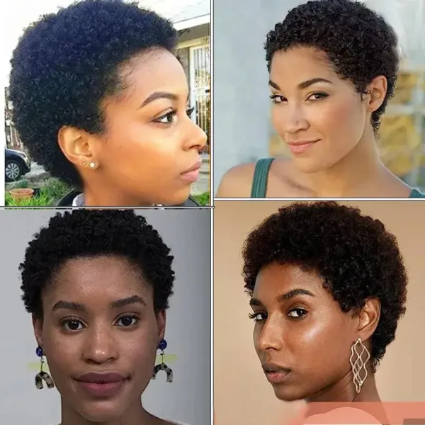 Coiffure Afro courte pour un style dynamique
