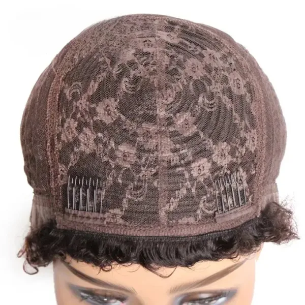 Perruque cheveux bouclés courte, confort optimal
