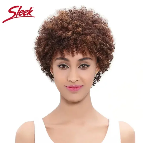 Perruque afro, coupe courte pour un look vibrant et joyeux
