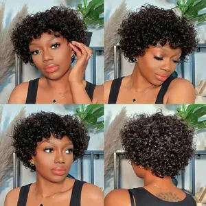 Perruque Afro, cheveux frisés naturels, look dynamique