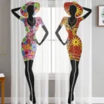Rideau voilage africain élégant pour décoration intérieure
